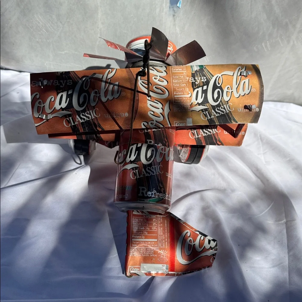 Coca-Cola Can Airplane Model, Handmade SO COOL - Picture 4 of 5